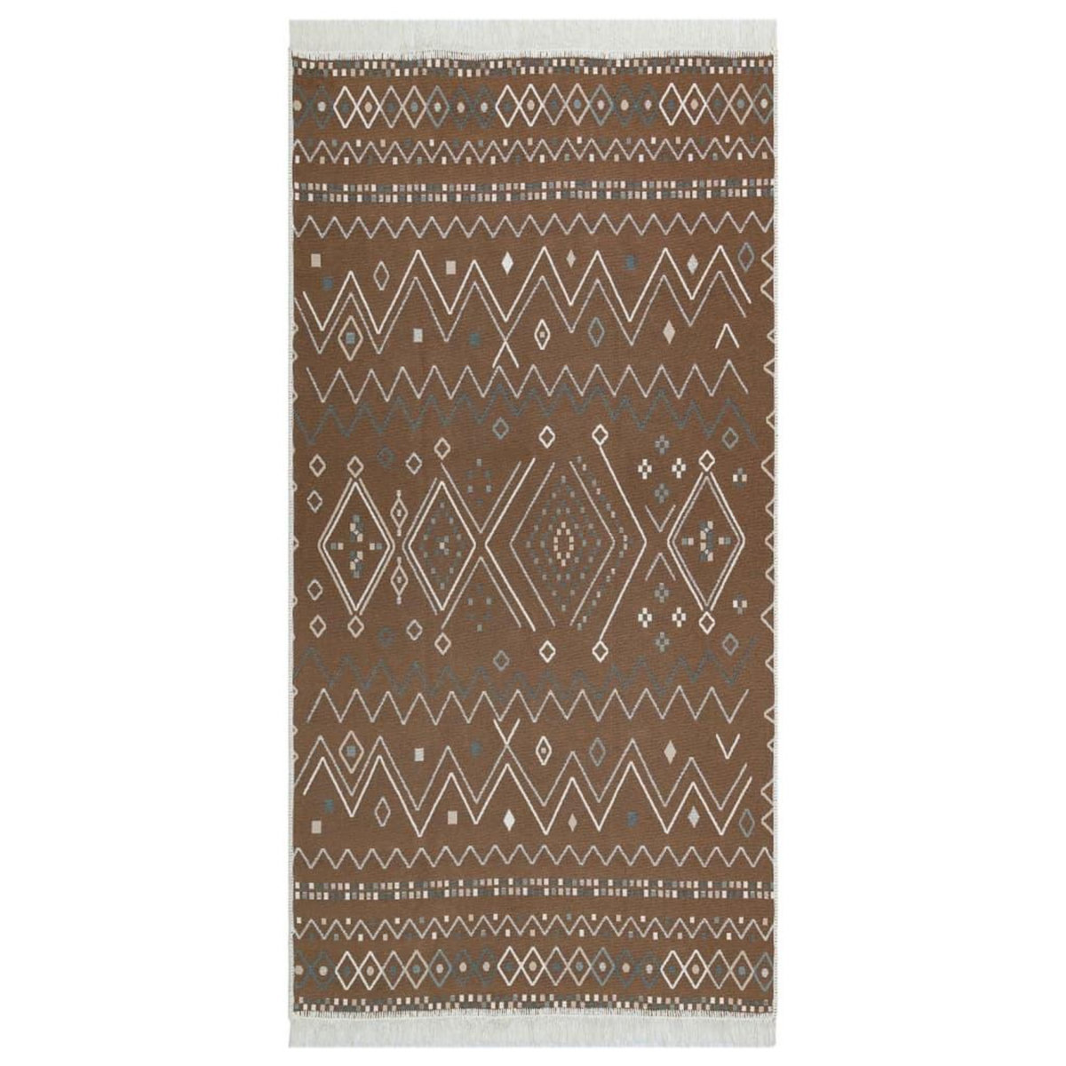 VIDAXL Tapis Beige et bleu 120x180 cm Coton
