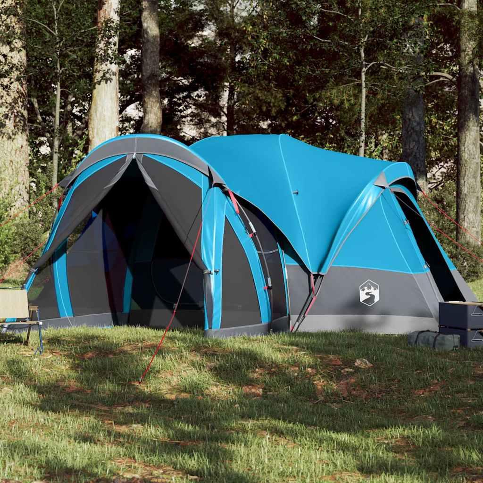 VIDAXL Tente familiale tipi 8 personnes bleu impermeable