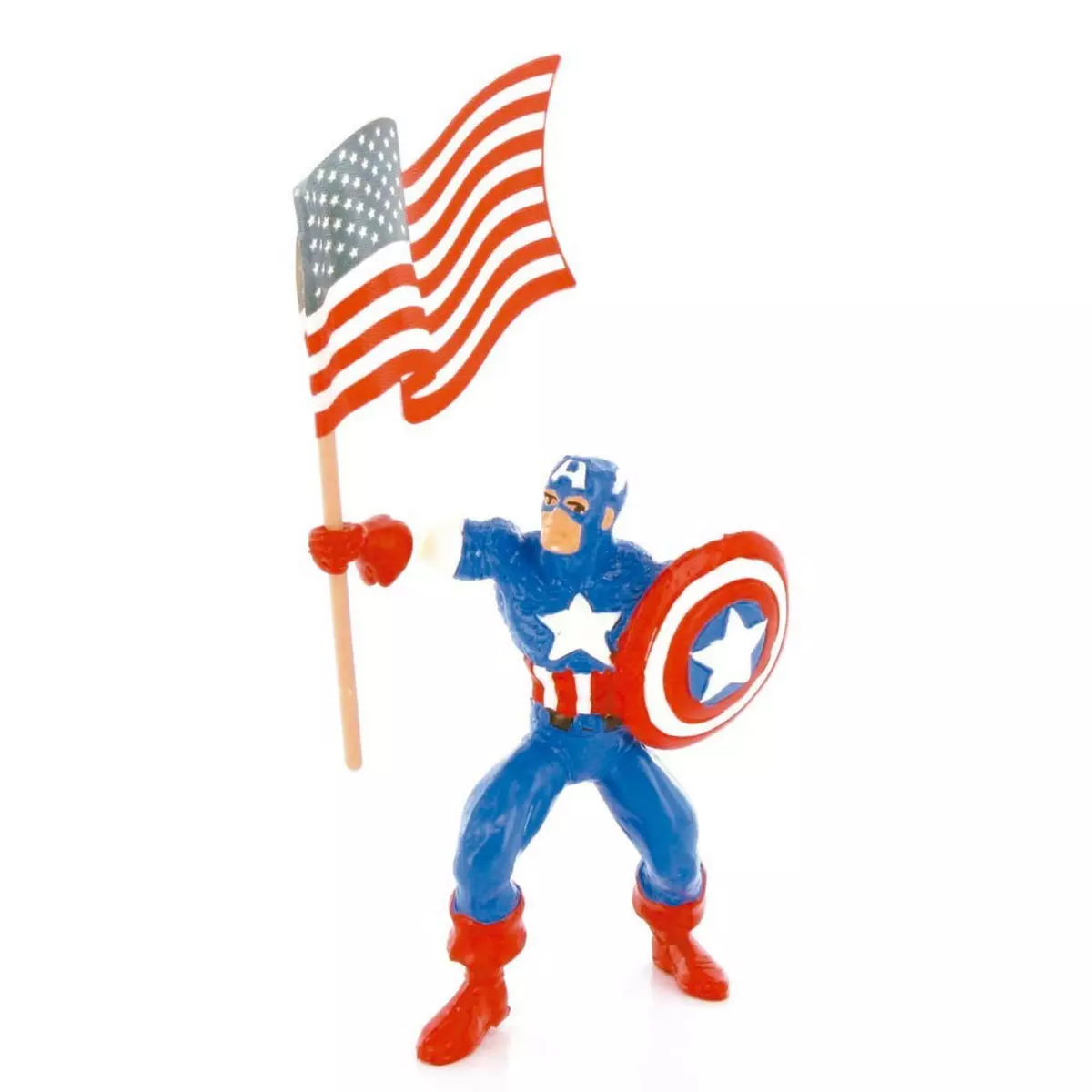 BULLYLAND Figurine Captain America avec drapeau