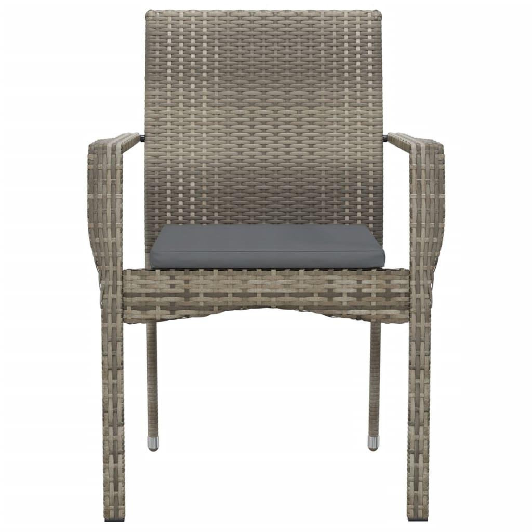 Voir la diapositive 5 : VIDAXL Chaises de jardin avec coussins lot de 2 Resine tressee Gris