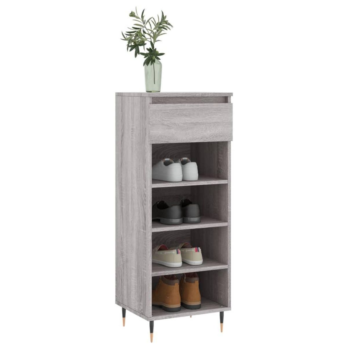 VIDAXL Armoire a chaussures Sonoma gris 40x36x105 cm Bois d'ingenierie