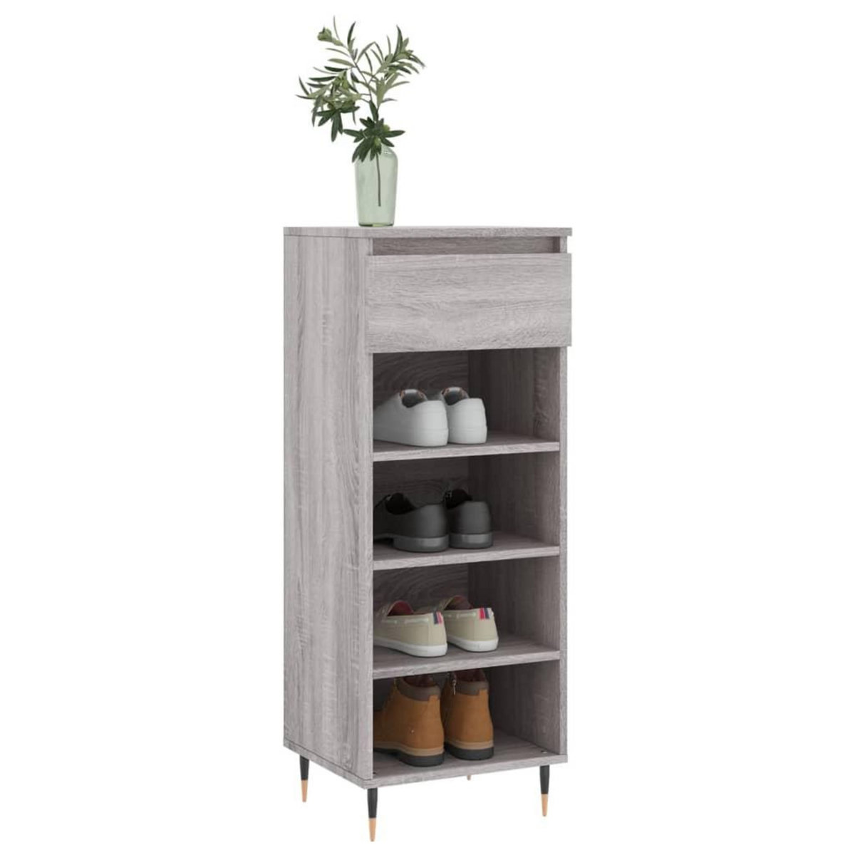 VIDAXL Armoire a chaussures Sonoma gris 40x36x105 cm Bois d'ingenierie