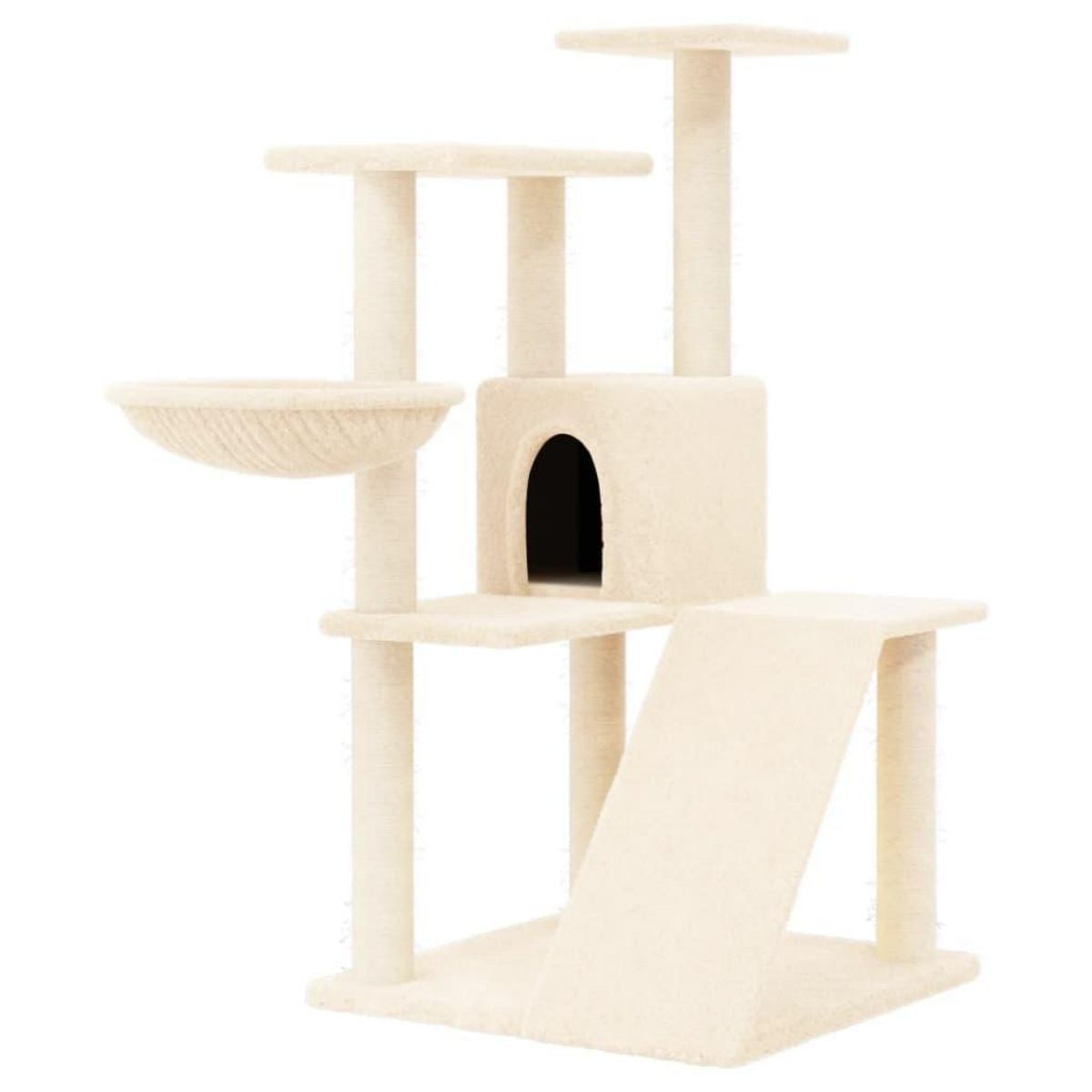 VIDAXL Arbre a chat avec griffoirs en sisal Creme 94 cm