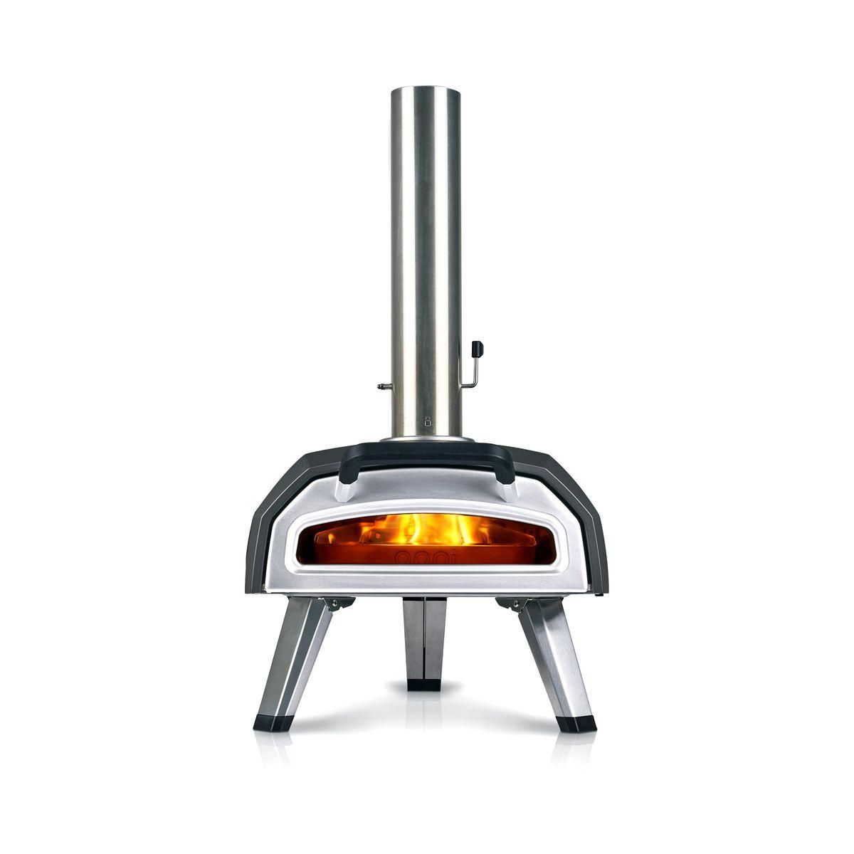 OONI Four à pizza charbon Karu 2 noir inox multicombustible pizza 30 cm, préchauffage 20 min, de 110 à 500°C