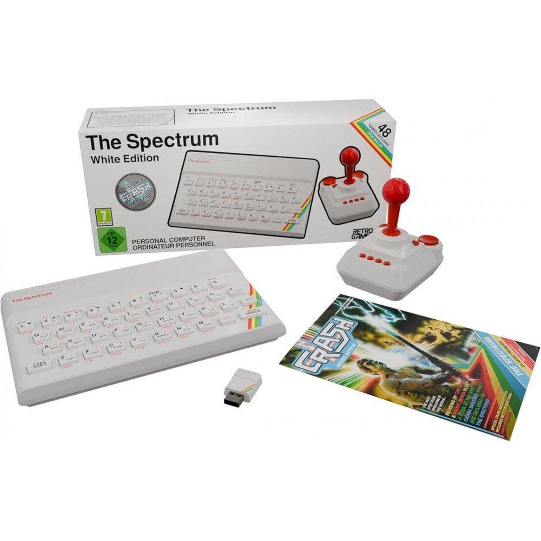 Retro Games Console rétro the spectrum - white edition (blanc)