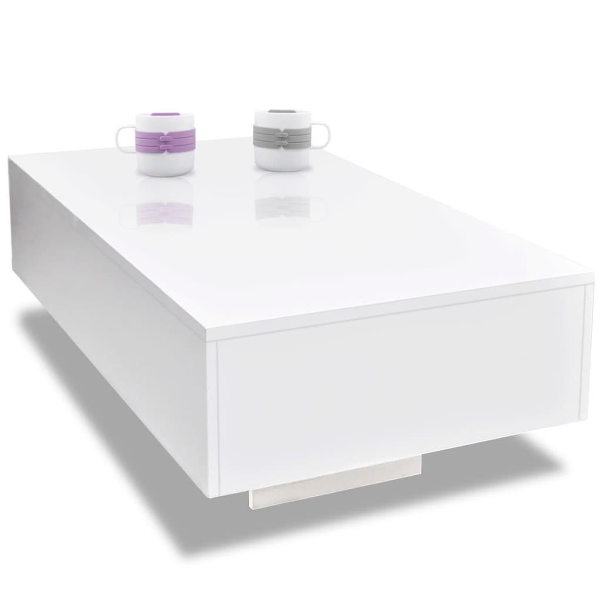 Voir la diapositive 4 : VIDAXL Table basse blanc brillant