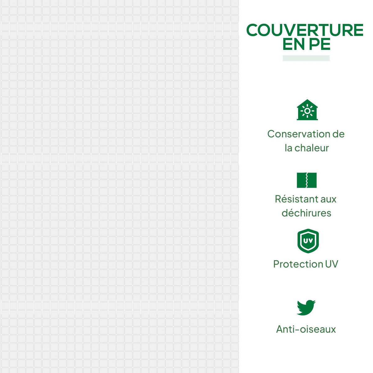 OUTSUNNY Mini serre de jardin serre à tomates 120 x 60 x 60 cm 2 fenêtres zippées enroulables acier thermolaqué PE haute densité blanc