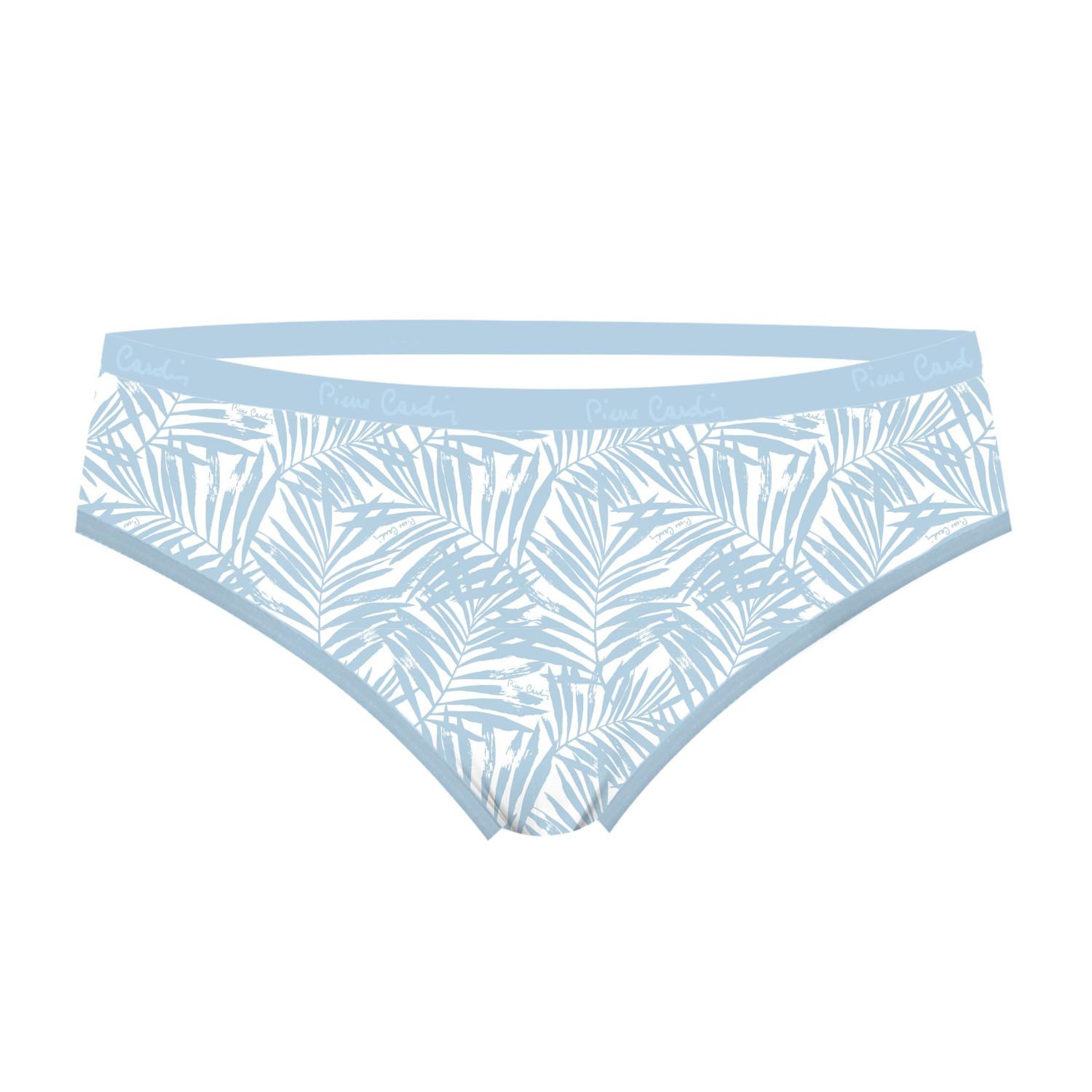 Voir la diapositive 5 : PIERRE CARDIN Lot de 3 slips femme  en coton uni et imprimé ceinture fine 2cm pck1