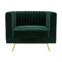 Voir la diapositive 1 : Rendez vous déco Fauteuil en velours vert foncé - Gatsby