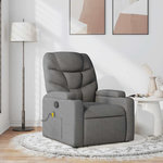 VIDAXL Fauteuil de massage inclinable Gris fonce Tissu