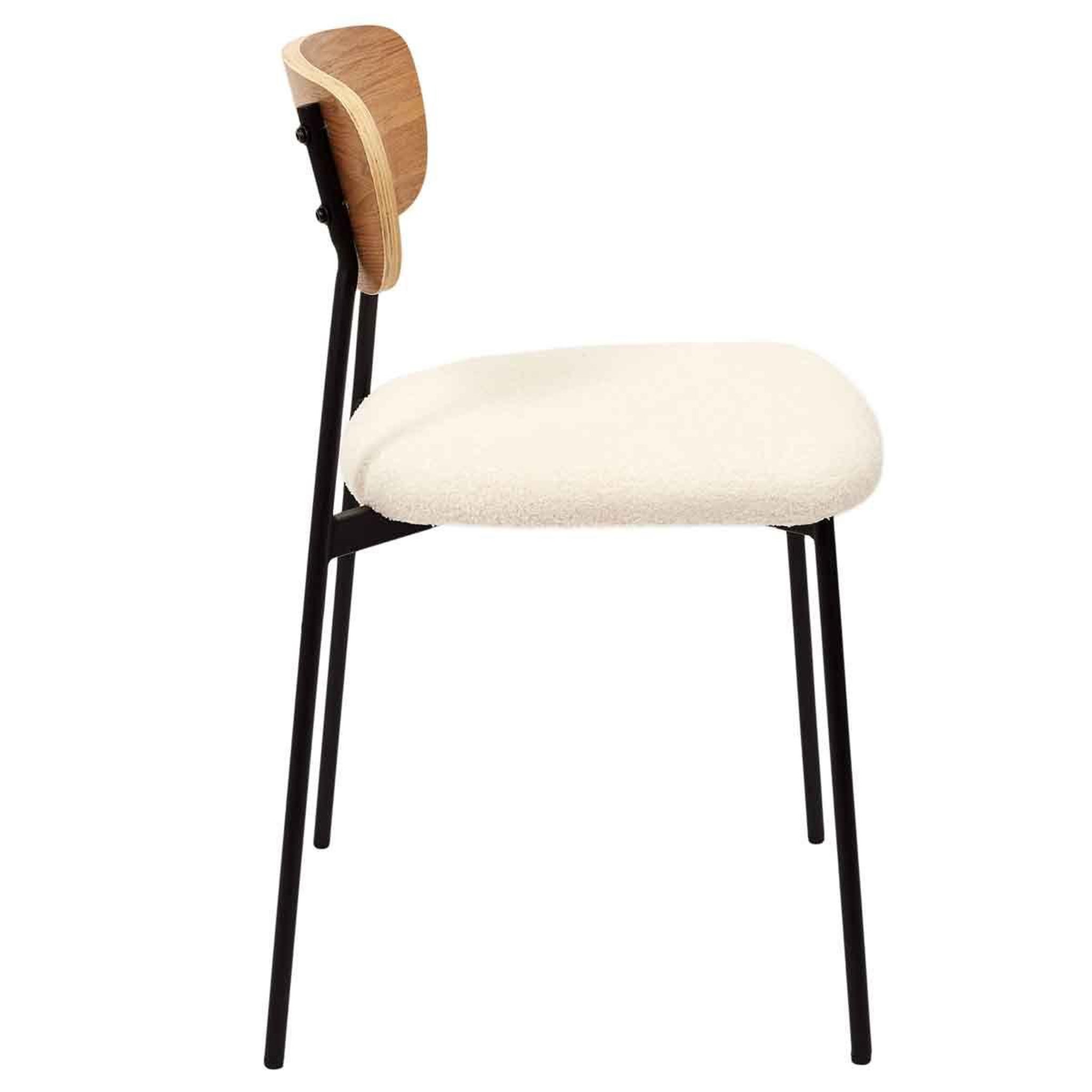 Voir la diapositive 4 : The Home Deco Factory Lot de 4 chaises scandinaves  loki  71cm blanc