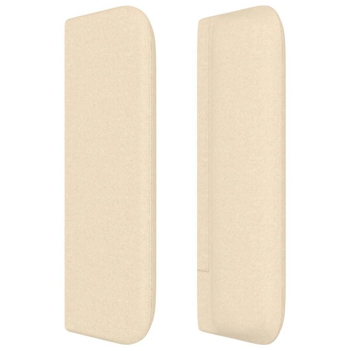 VIDAXL Tete de lit avec oreilles Creme 163x16x78/88 cm Tissu