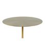 Voir la diapositive 3 : Paris Prix Table d'Appoint Design  Rocio  53cm Blanc & Or