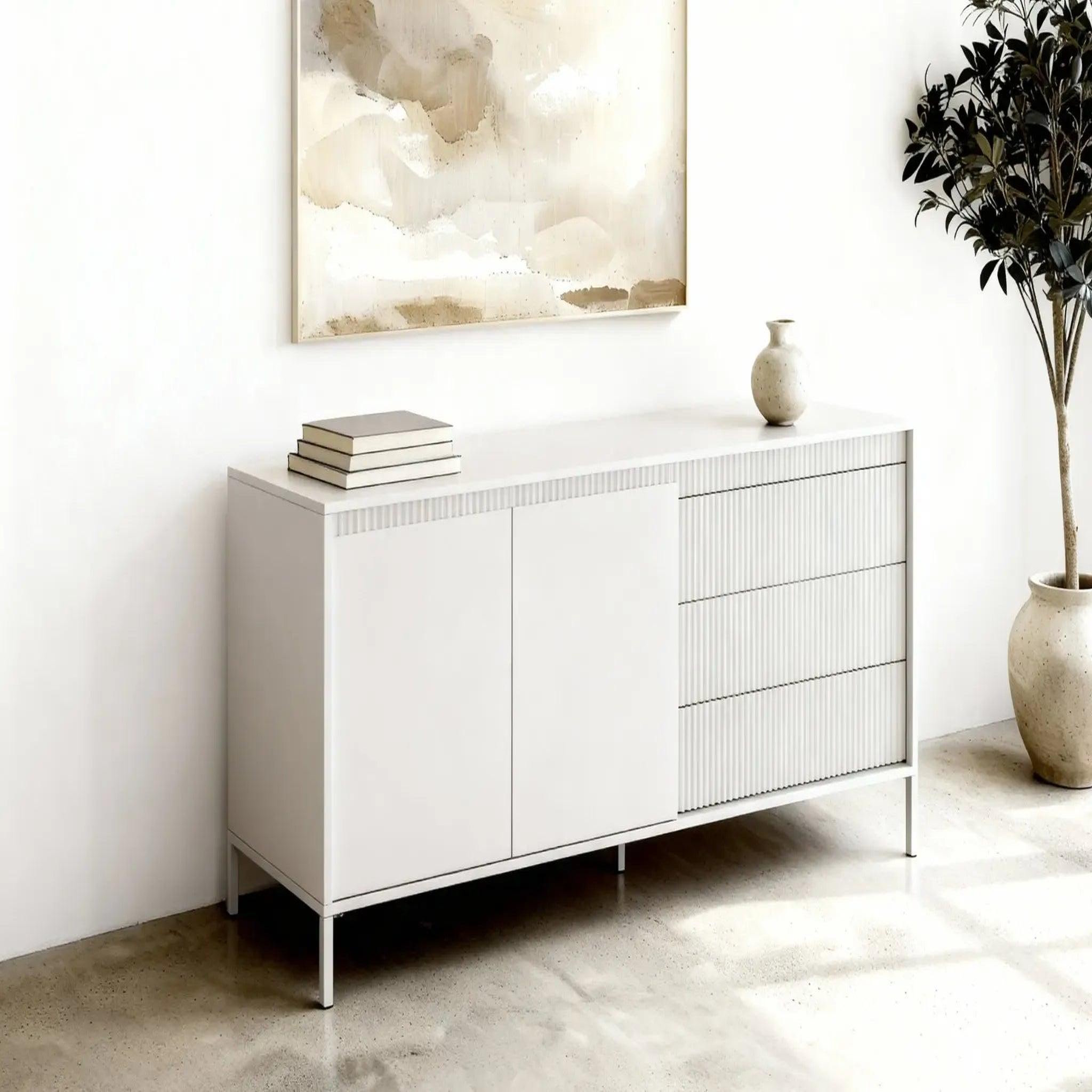 Voir la diapositive 3 : CASANOVA PARIS ALINA - Buffet 187cmpieds en métal