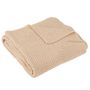 Voir la diapositive 2 : ACTUEL Plaid, couvre-lit, jeté de canapé uni effet tricot 350 g/m²