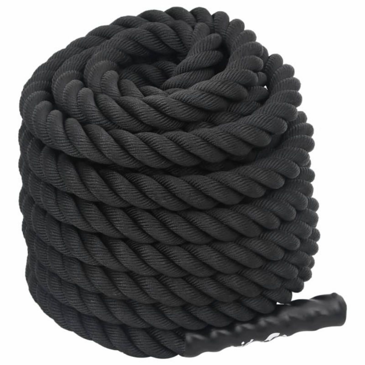 VIDAXL Corde de combat noir 12 m 9 kg polyester