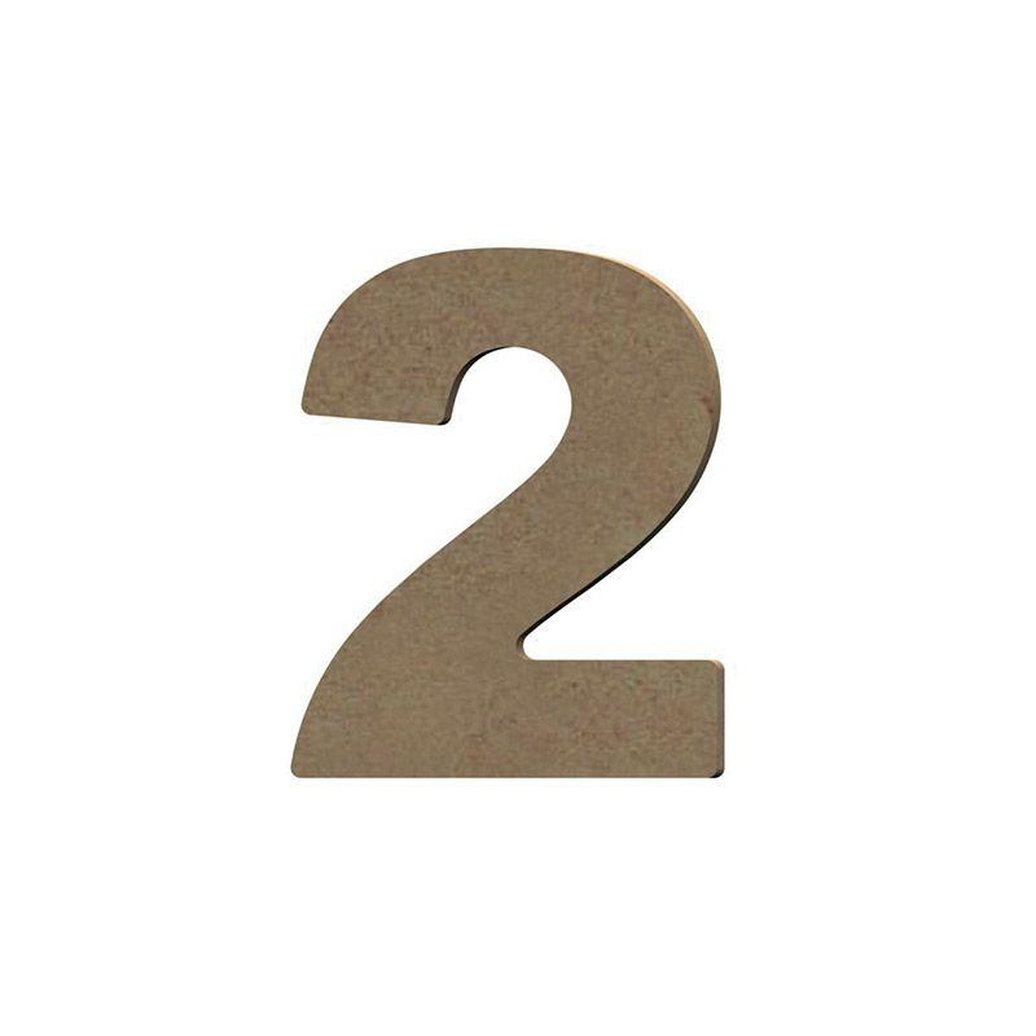 GOMILLE Chiffre 2 en bois MDF à décorer - 8 cm