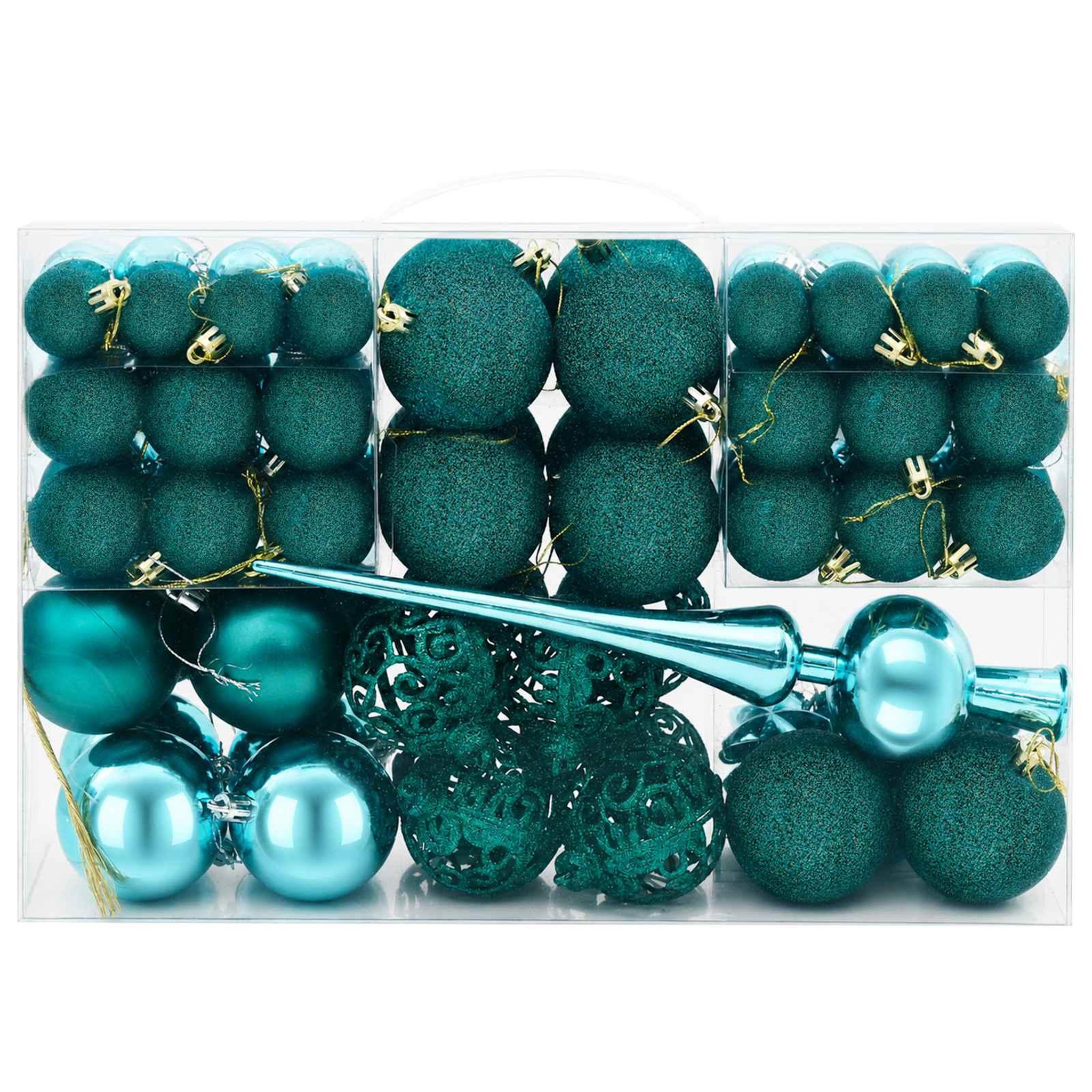 Voir la diapositive 4 : VIDAXL Ensemble de boules de Noël 111 pc Vert Diam. 6 cm Polystyrene