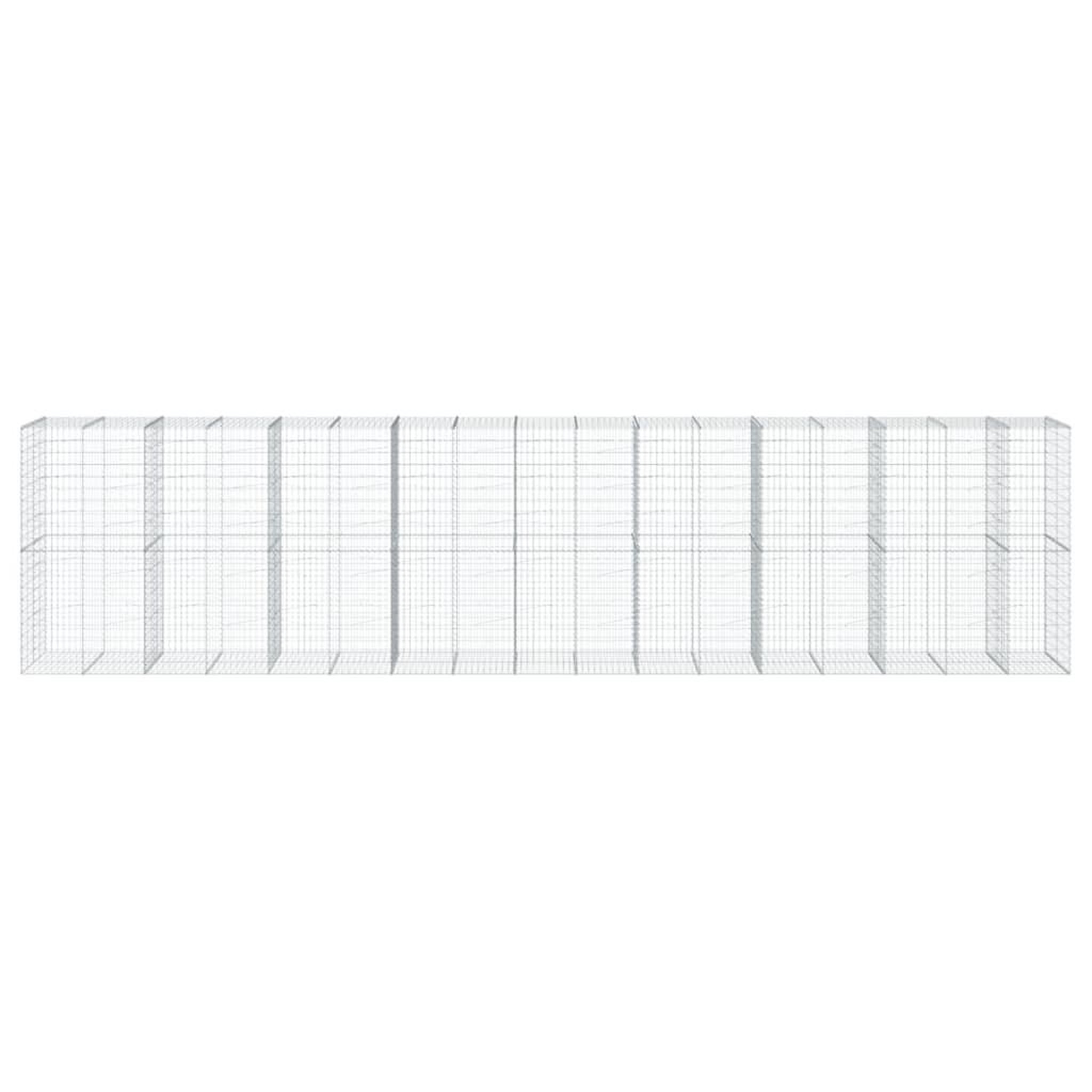 Voir la diapositive 3 : VIDAXL Panier gabion avec couvercle 850x100x200 cm fer galvanise