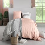 ATELIER DU COTON Parure Housse De Couette 100% Coton 57fils Coraline. Coloris disponibles : Multicolore