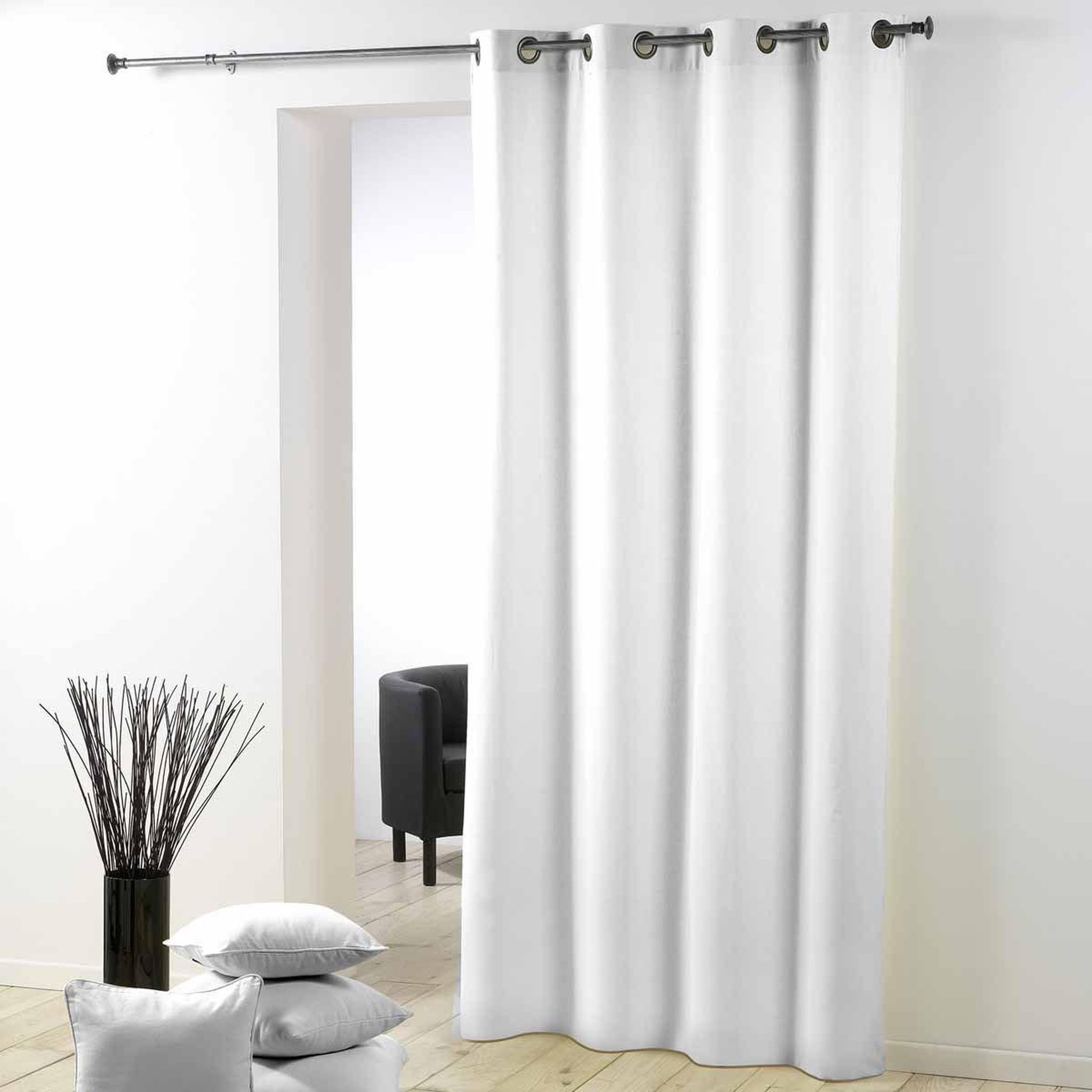 Douceur d'Intérieur Rideau à œillets  essentiel  140x260cm blanc