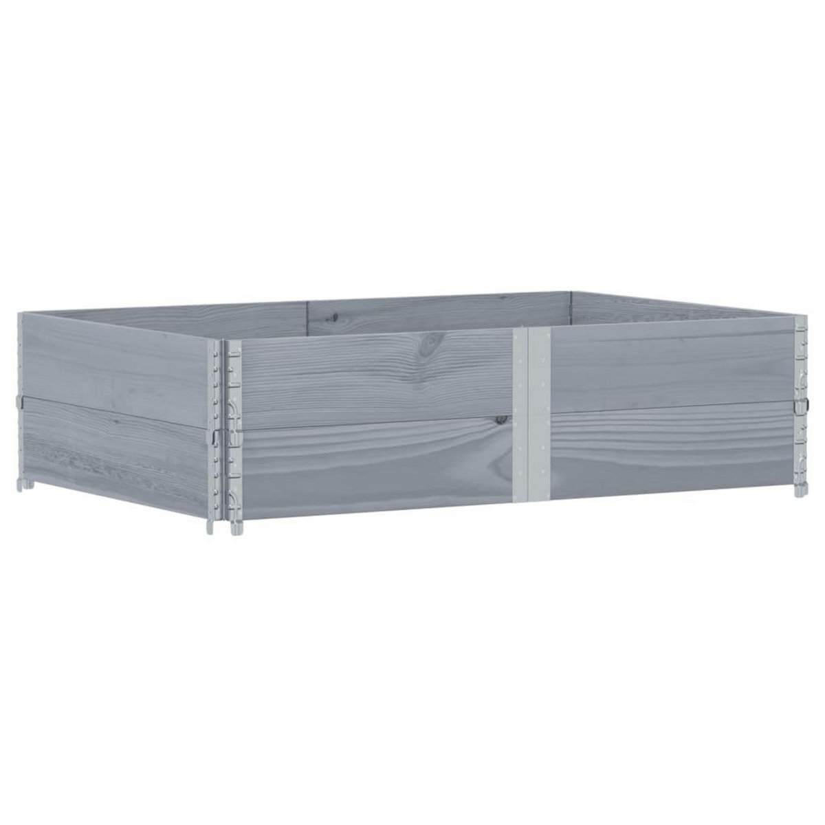 VIDAXL Jardiniere gris 150x100 cm bois de pin massif