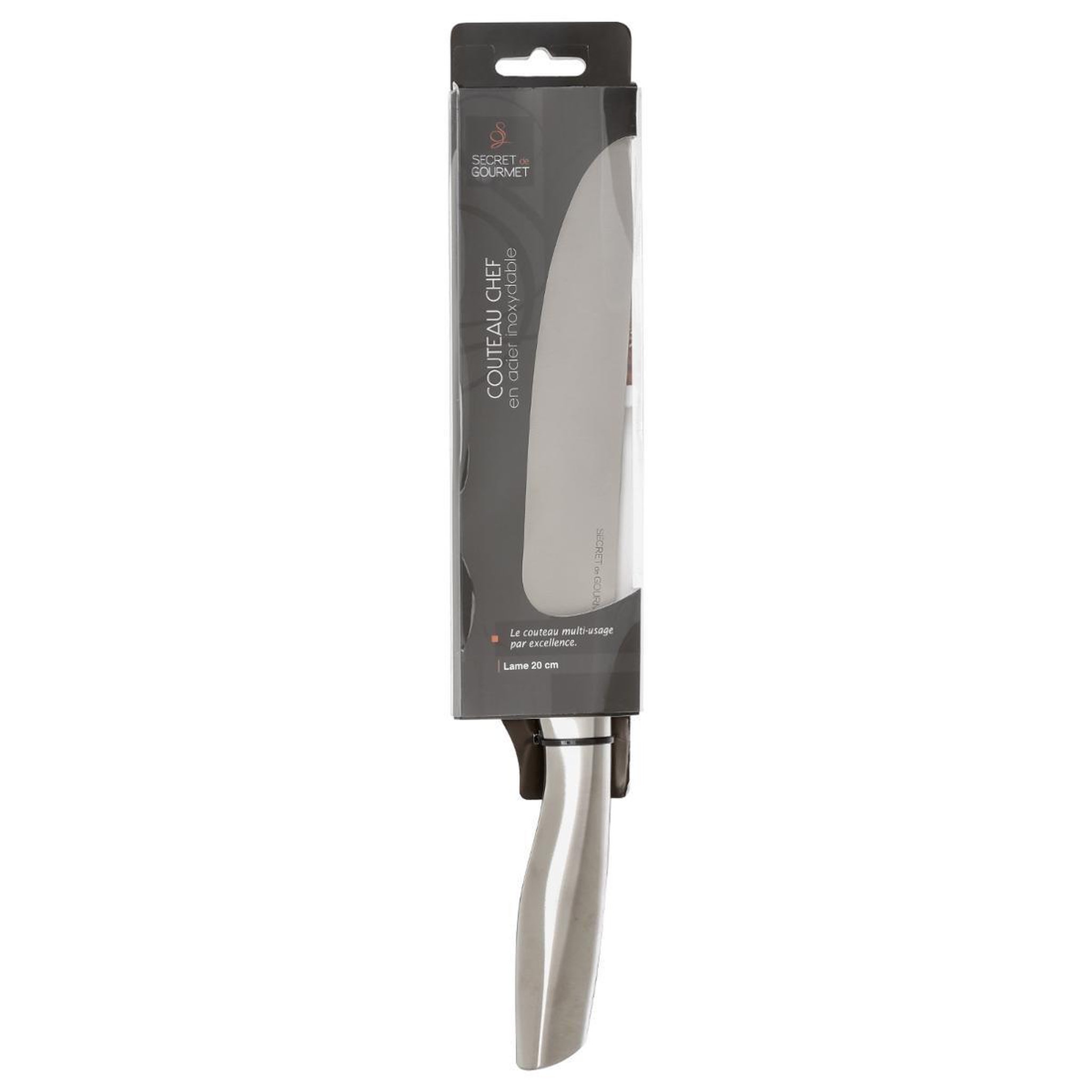 Voir la diapositive 4 : FIVE Couteau Chef  Inox Forgé  34cm Gris