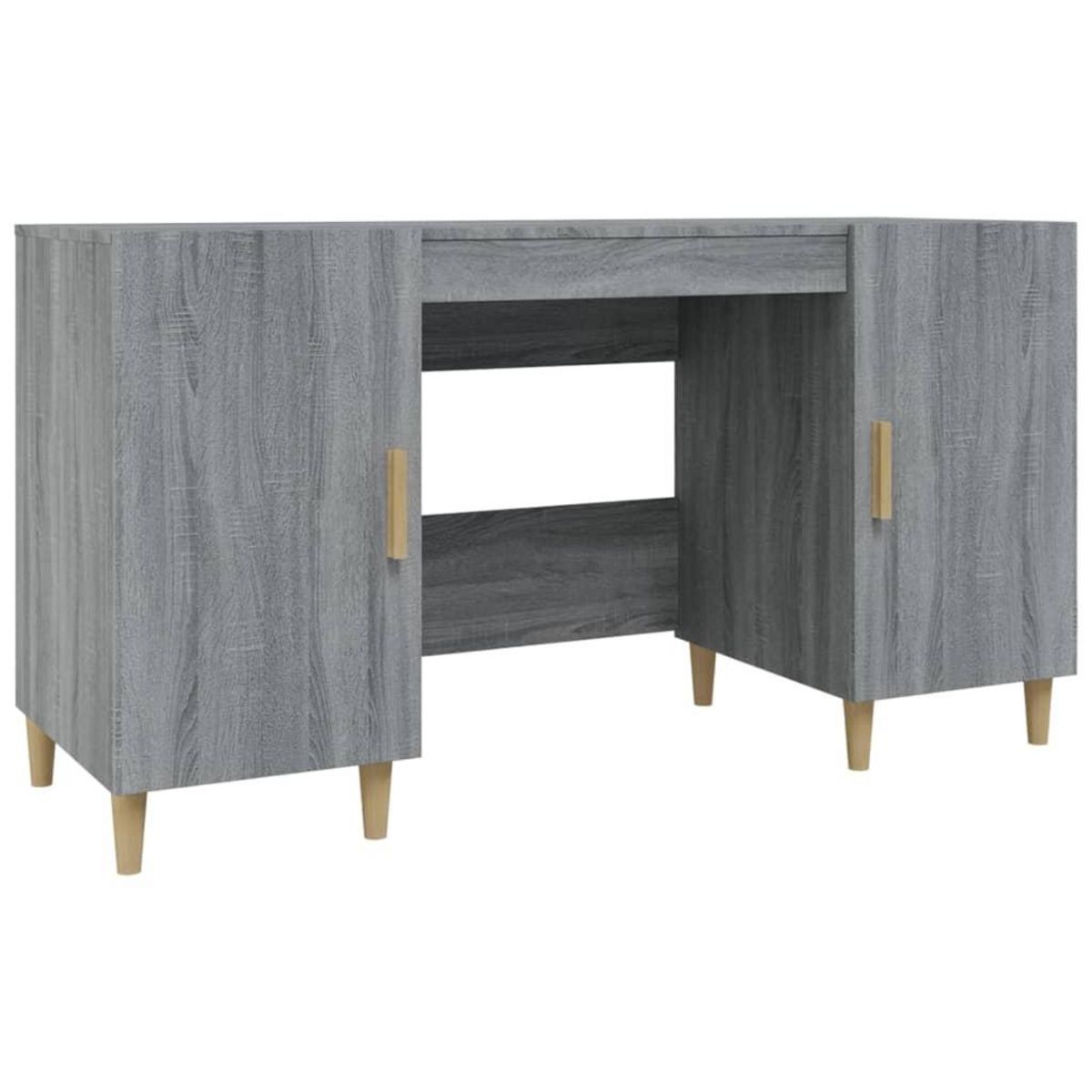 VIDAXL Bureau Sonoma gris 140x50x75 cm Bois d'ingenierie