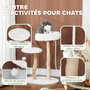 Voir la diapositive 5 : PAWHUT Arbre à chat style bohème chic H.85 cm plateforme panier observation corde boule bois naturel effet laine bouclée