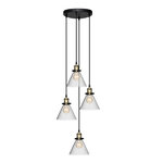 ATMOSPHERA Lampe Suspension 4 Têtes  Alak  80cm Noir