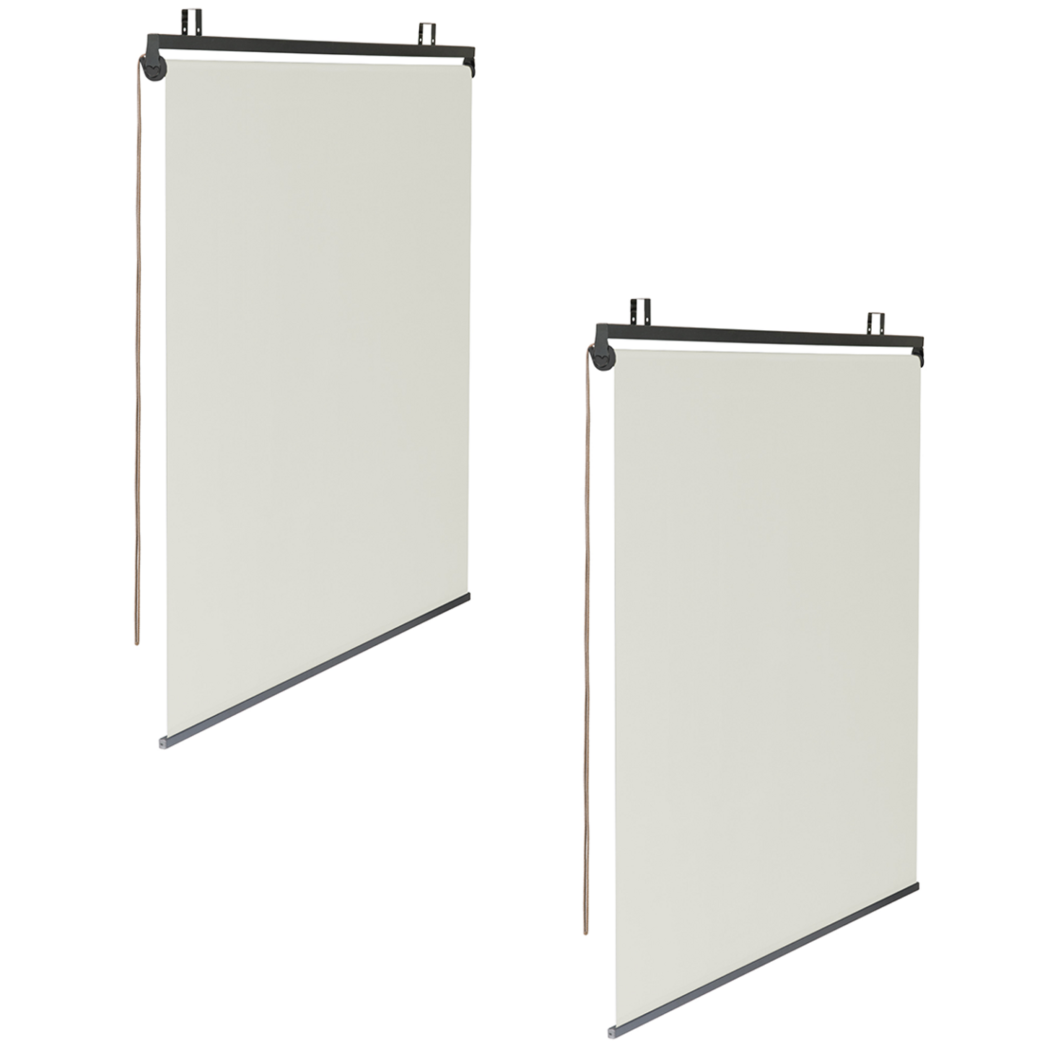 IDMarket Pergola Rollos Set – 3 Stück, 124x225 Cm, Weiß, Manuell Bedienbar, Für Schatten & Sichtschutz