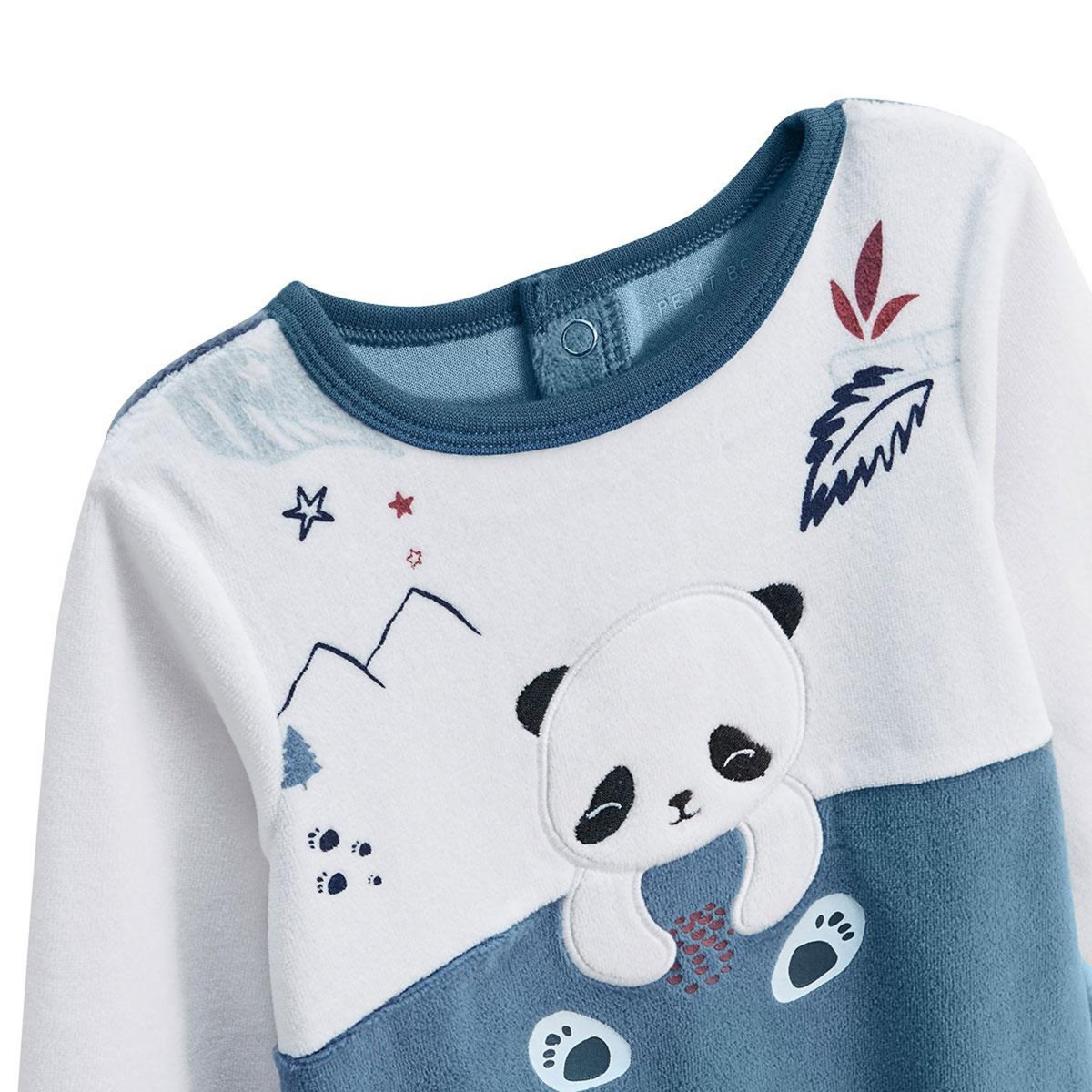 Petit Béguin Pyjama bébé en velours Tao