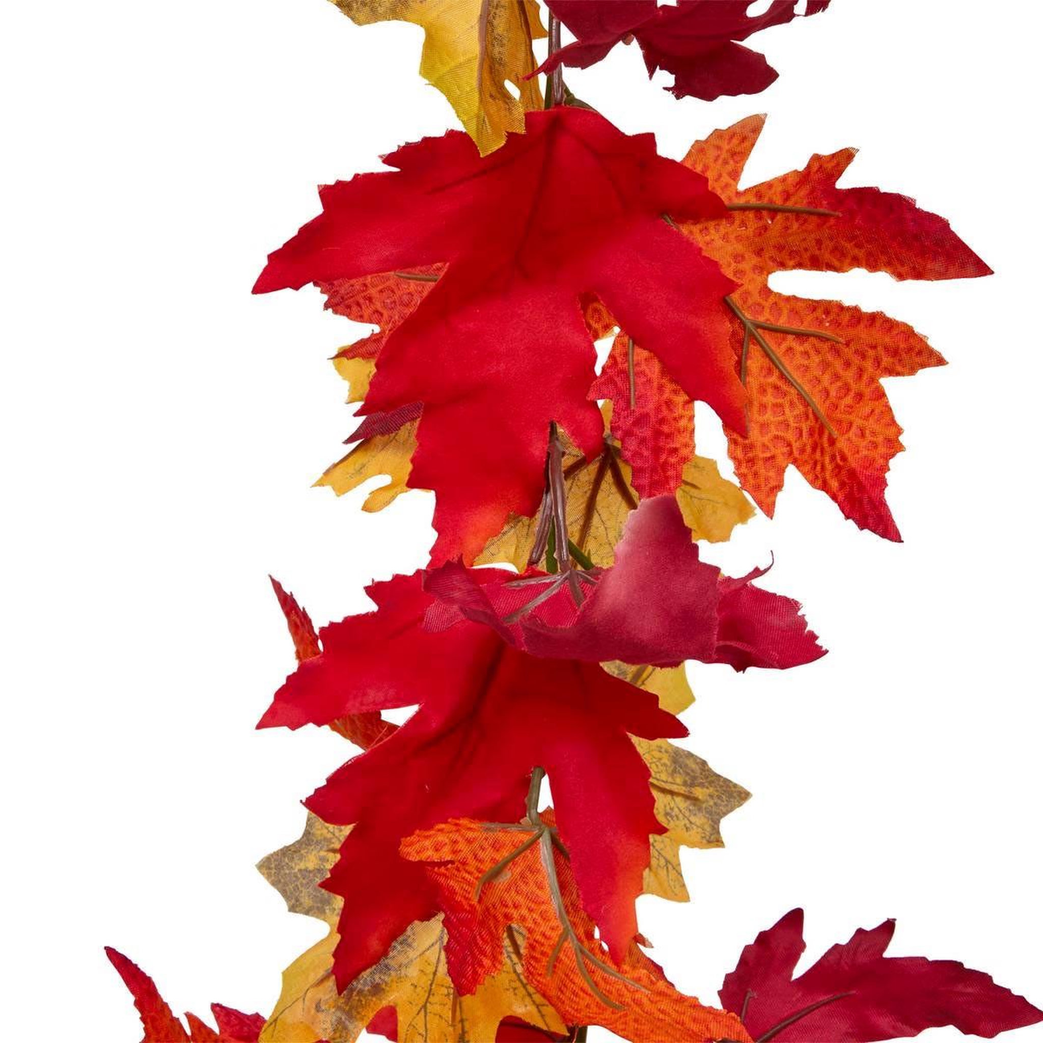 Voir la diapositive 2 : ATMOSPHERA Guirlande de feuilles artificielles  james  180cm orange