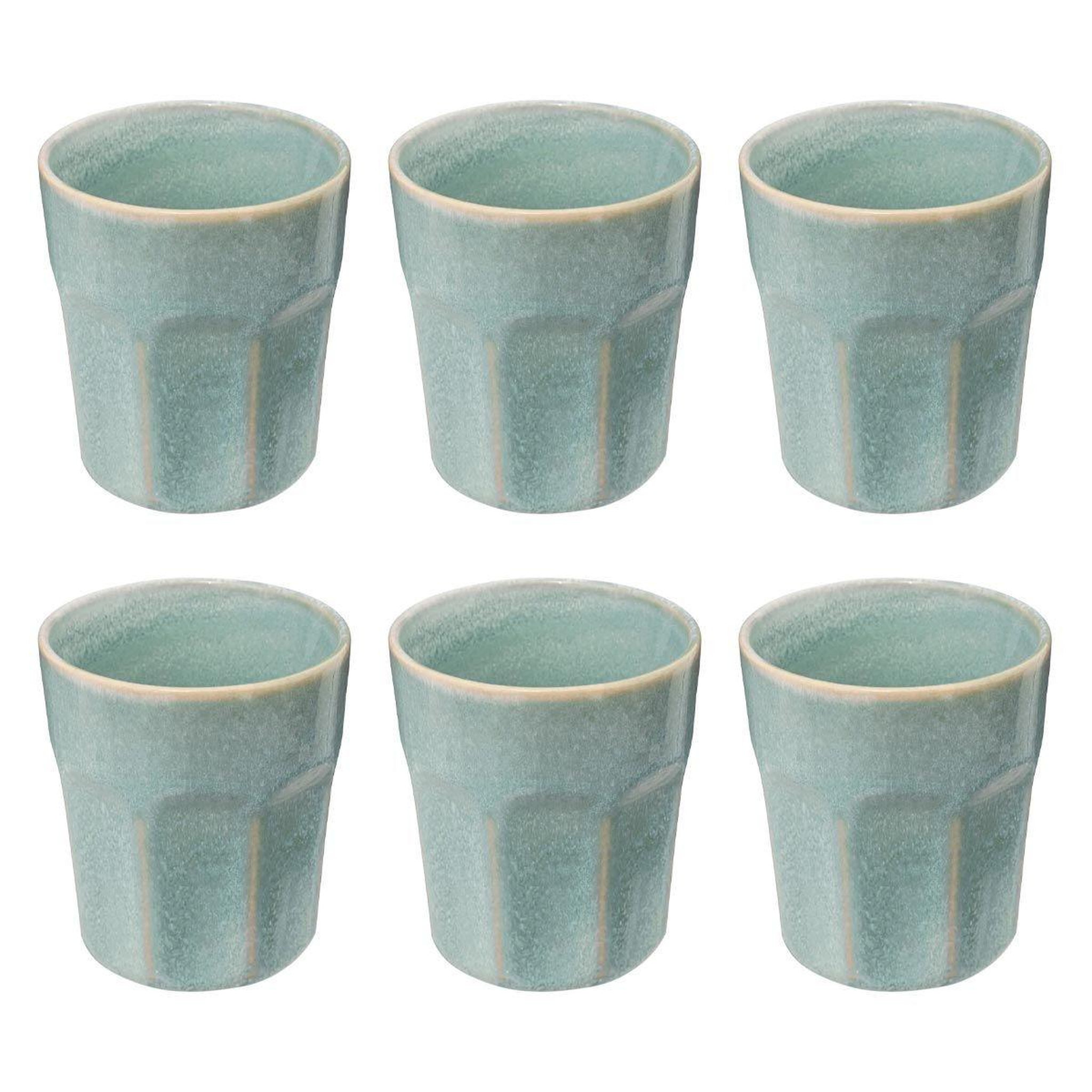 Voir la diapositive 1 : SECRET DE GOURMET Lot de 6 mugs design   roma  30cl bleu clair