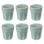 Voir la diapositive 1 : SECRET DE GOURMET Lot de 6 Mugs Design   Roma  30cl Bleu Clair