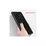 amahousse Coque souple noire Galaxy Note 9 effet grainé et bandeau carbone