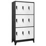 Voir la diapositive 1 : VIDAXL Armoire a casiers Anthracite et blanc 90x45x180 cm Acier