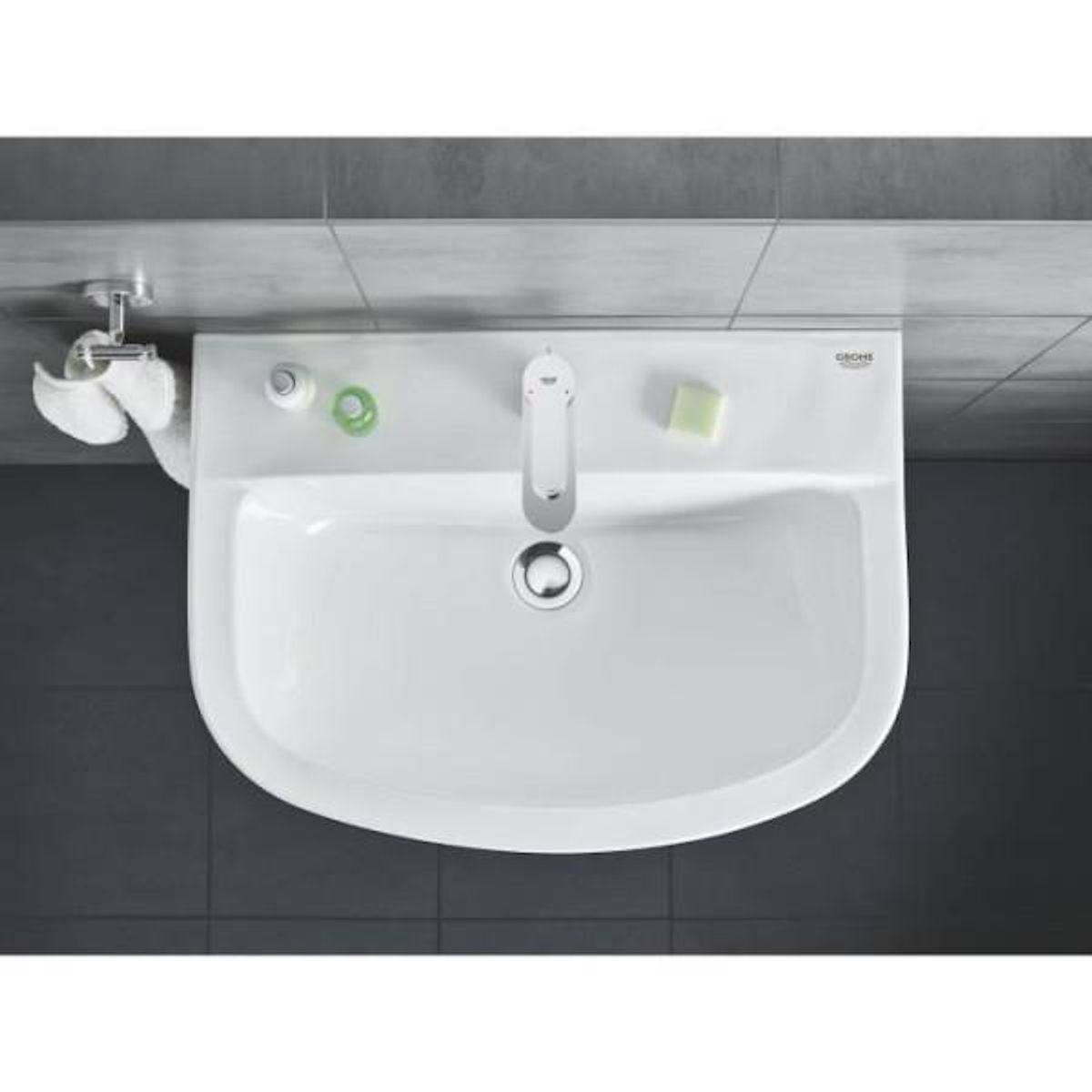 Grohe Lavabo suspendu et autoportant BAU ceramic GROHE - Largeur 60 cm - Profondeur 44 cm - Blanc