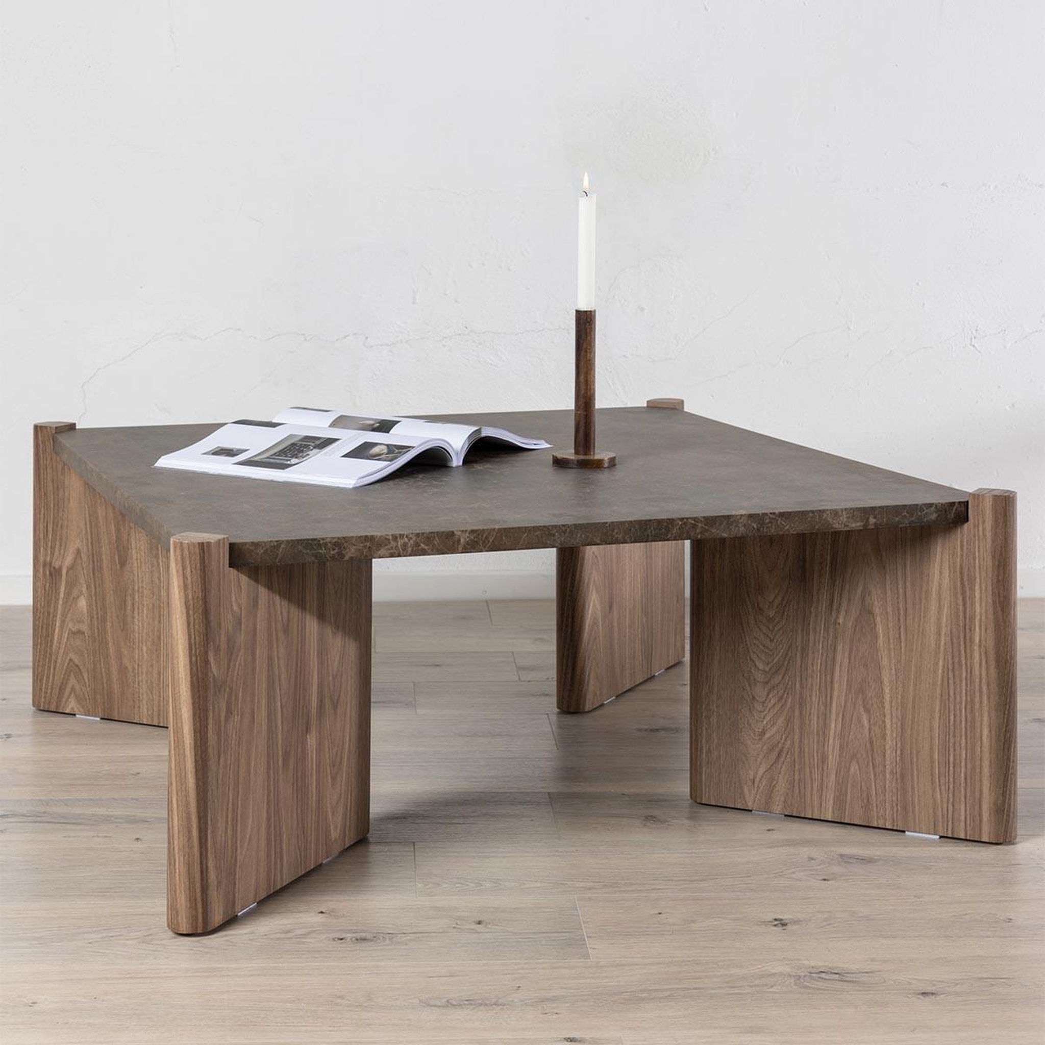 Voir la diapositive 4 : Paris Prix Table basse effet marbre  rogaland  100cm marron