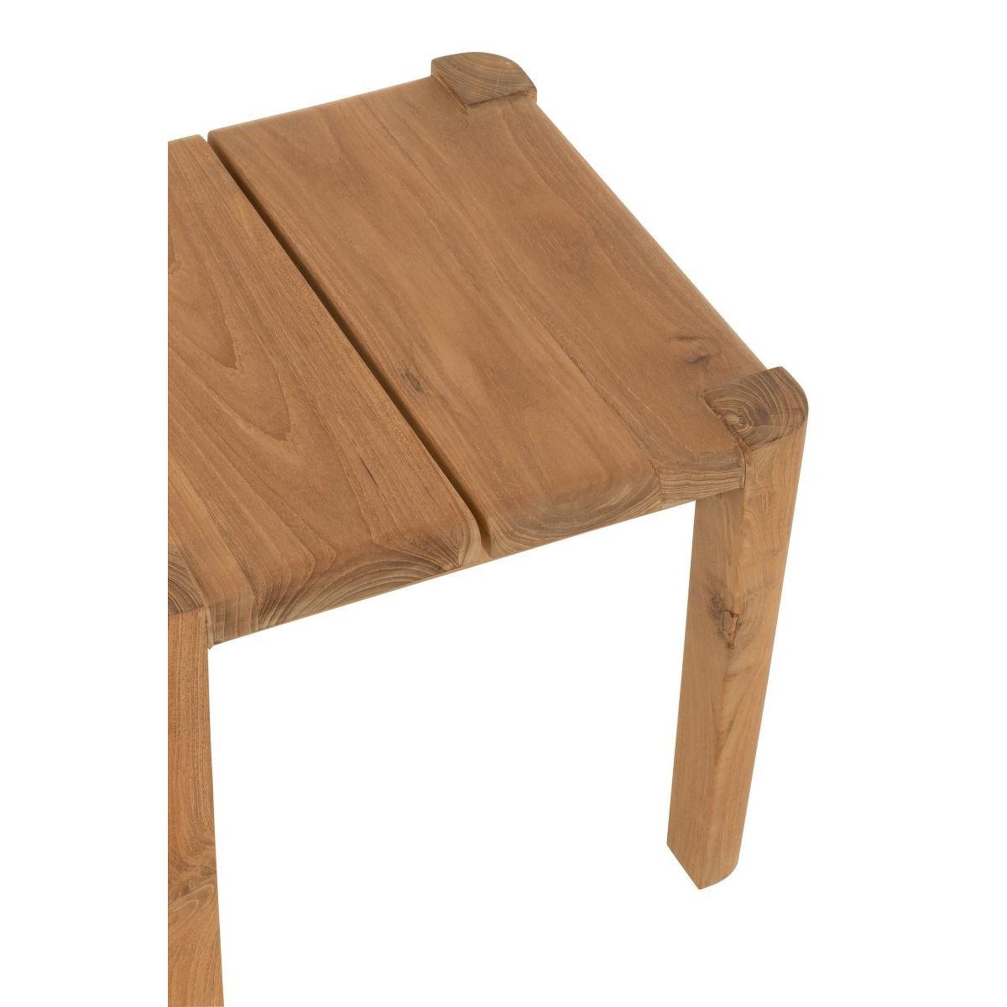 Voir la diapositive 4 : J-LINE Table d'Appoint en Teck  Bruce  40cm Naturel