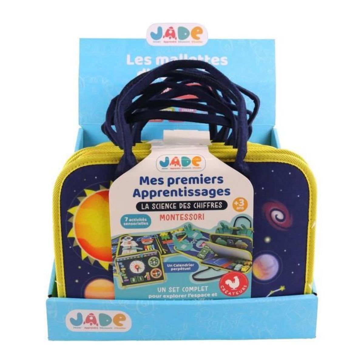 MGM Pochette d'Activitées Espace - Montessori - JADE - Jeu Educatif - Voyage - Sensoriel - Jeu Pour Enfant - Design Français