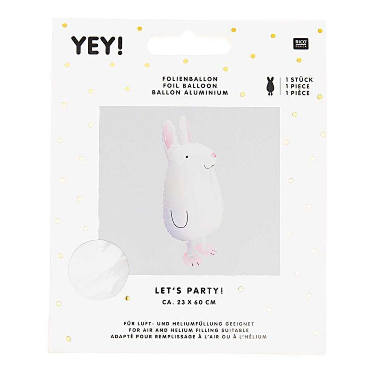 RICO DESIGN Ballon aluminium lapin