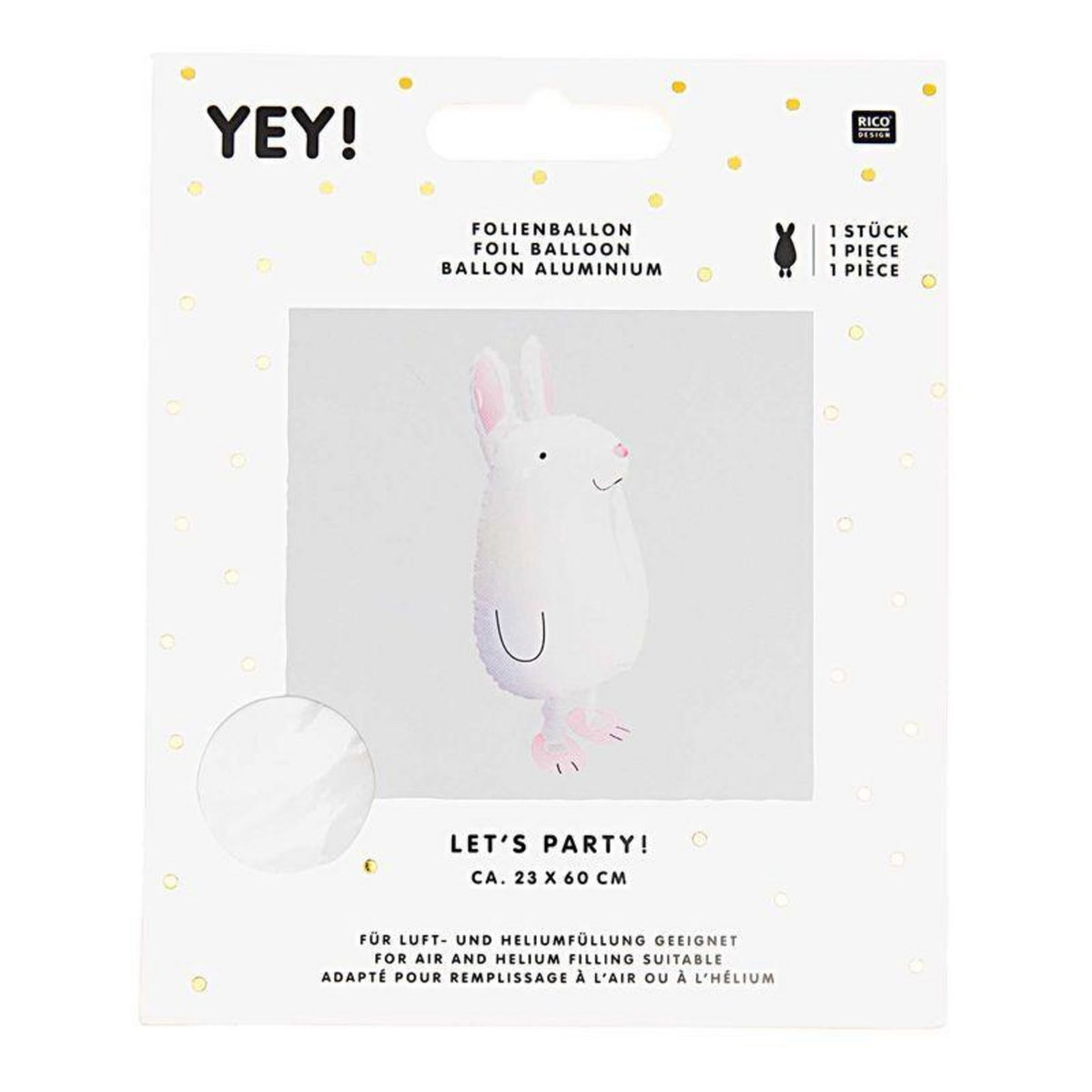 RICO DESIGN Ballon aluminium lapin