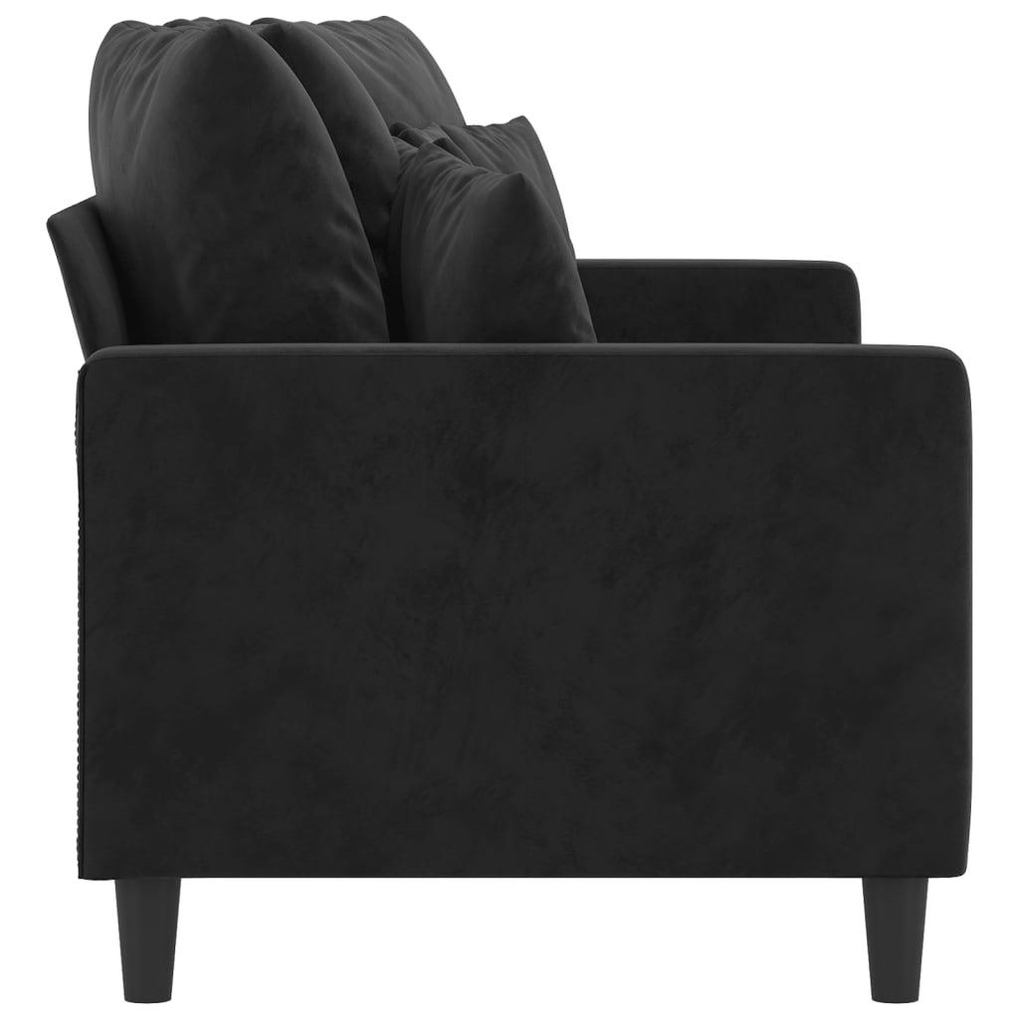 Voir la diapositive 4 : VIDAXL Canape a 2 places Noir 140 cm Velours
