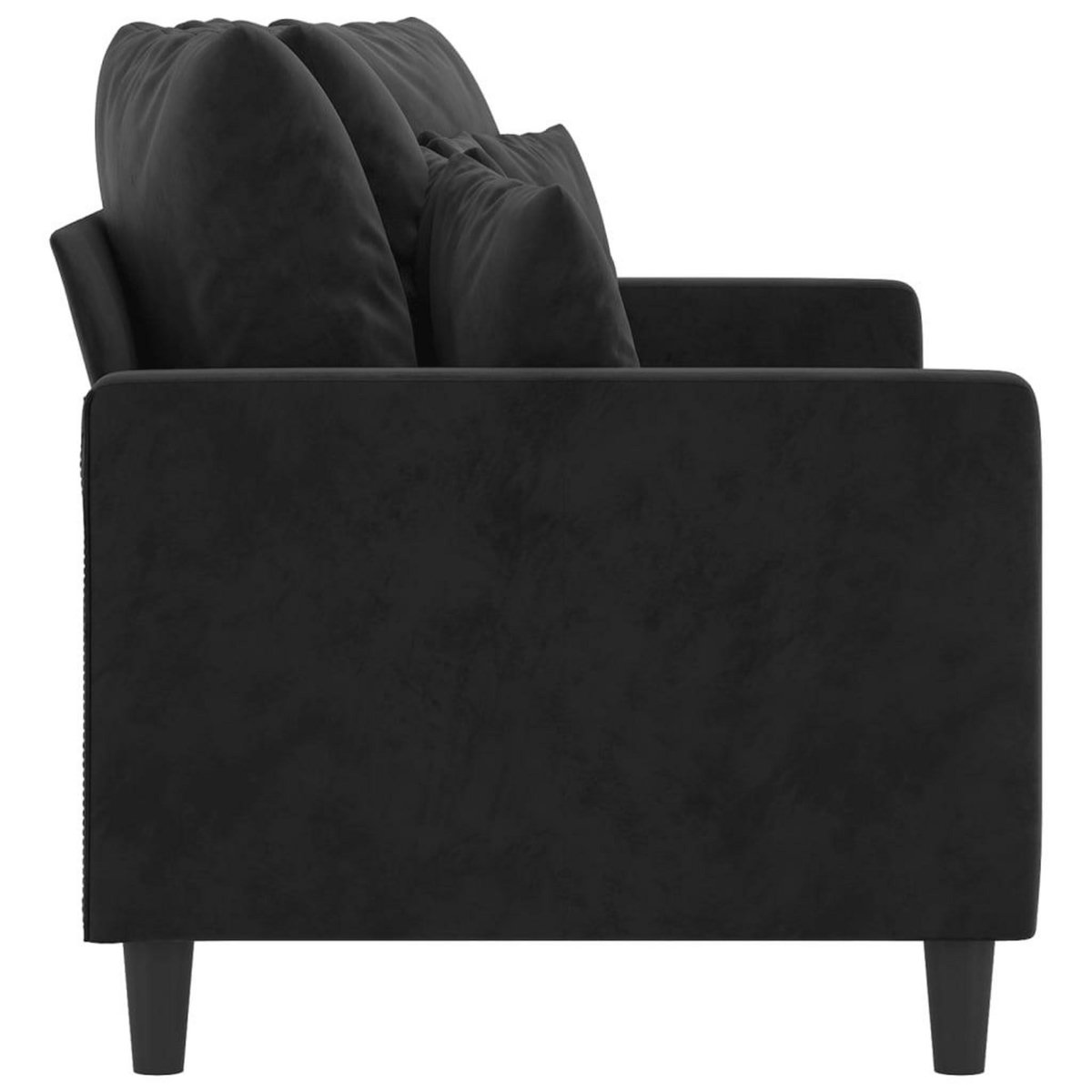 VIDAXL Canape a 2 places Noir 140 cm Velours