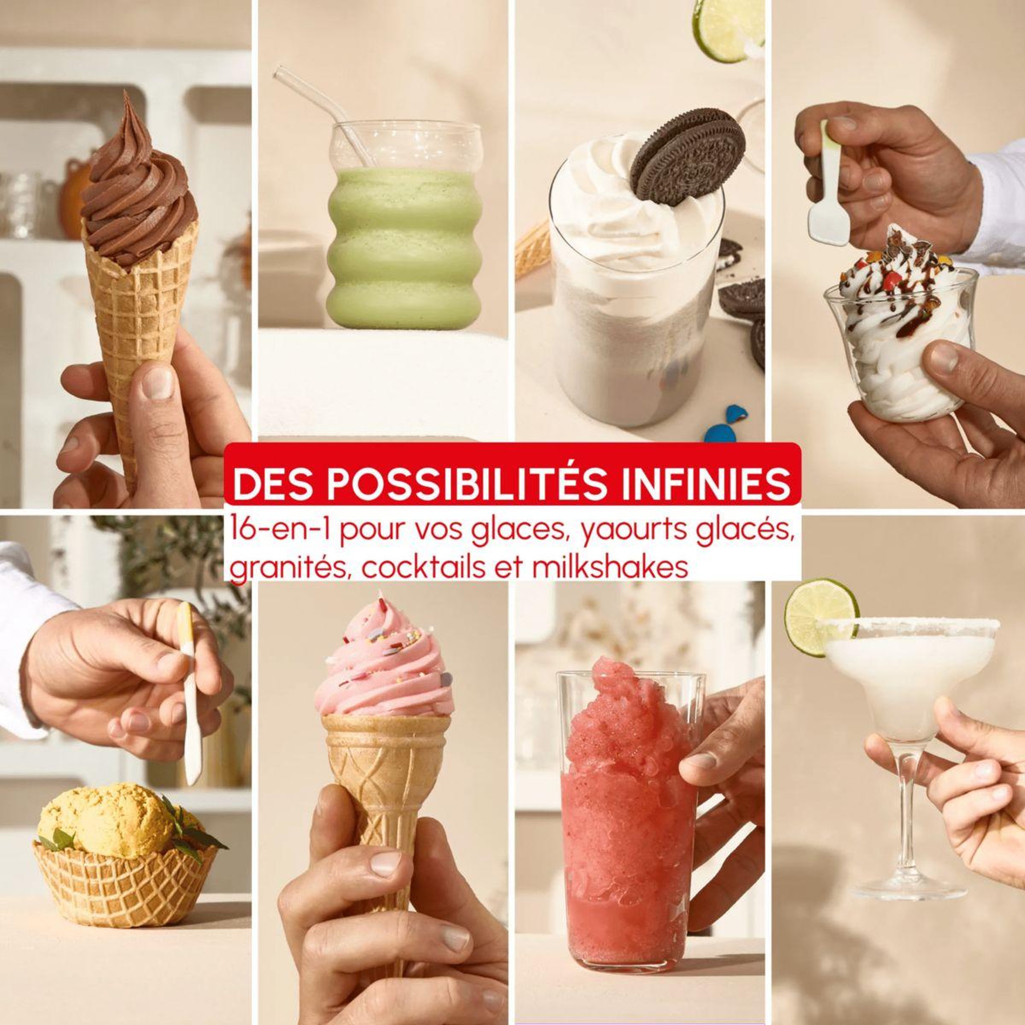 Voir la diapositive 2 : MOULINEX Sorbetière freezi machine à glaces mj803af0