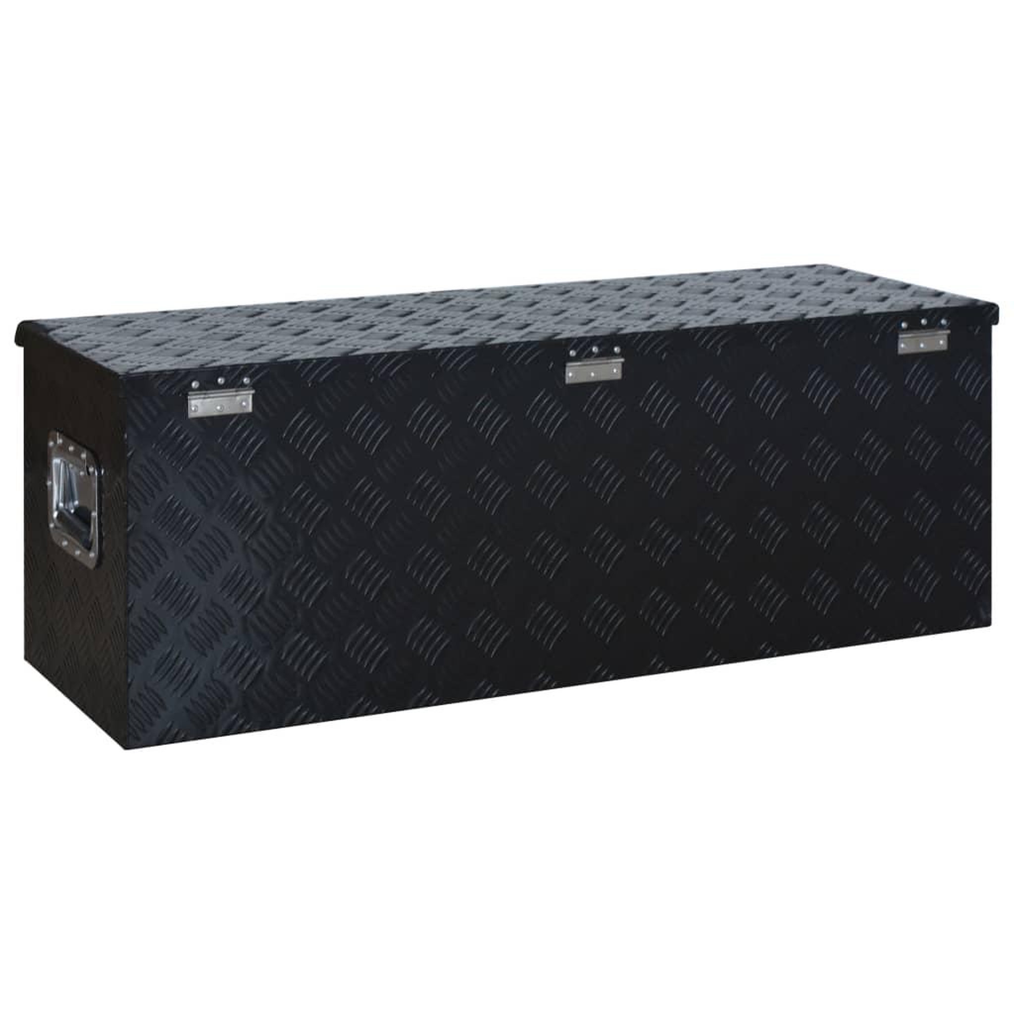 Voir la diapositive 5 : VIDAXL Boîte en aluminium 1085x370x400 mm Noir