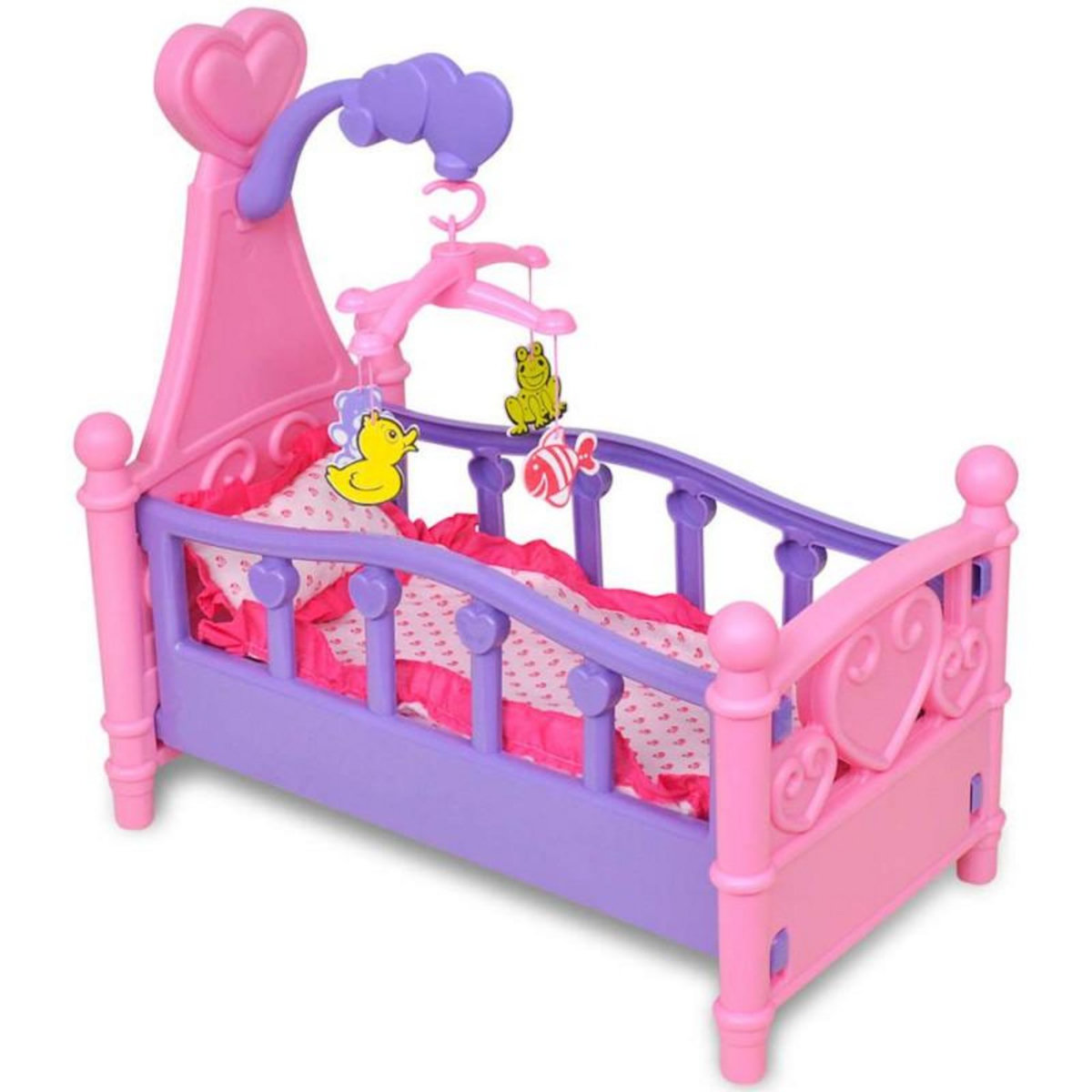 VIDAXL Lit de poupée pour chambre d enfants Rose et violet