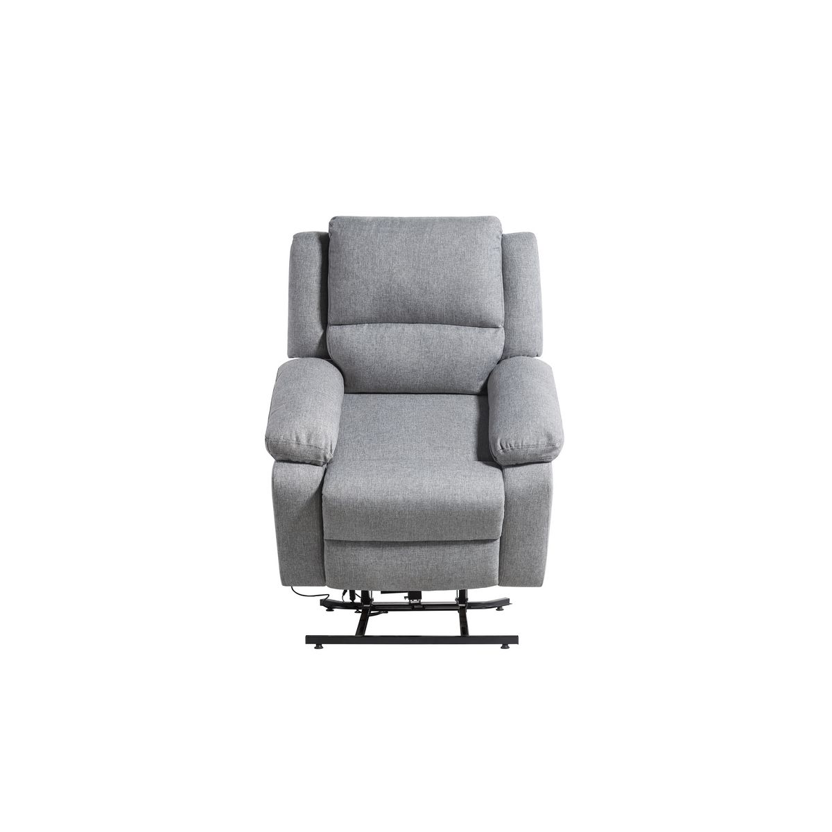 Fauteuil relax éléctrique avec releveur HELENA 1 place tissu gris clair