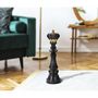 Voir la diapositive 5 : Paris Prix Pièce d'Échec Déco en Résine  Renne Couronne  50cm Noir